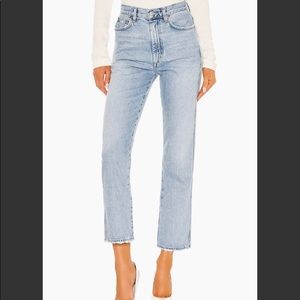 AGOLDE Pinch Waist High Rise Kick Jeans in Riptide Wash